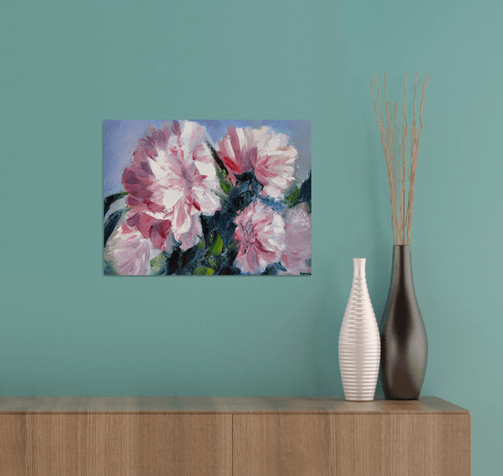 Rose peonies painting Painting by Anna Brazhnikova, flower painting, peonies painting