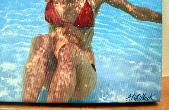 Underneath XIII - Miniature swimming painting