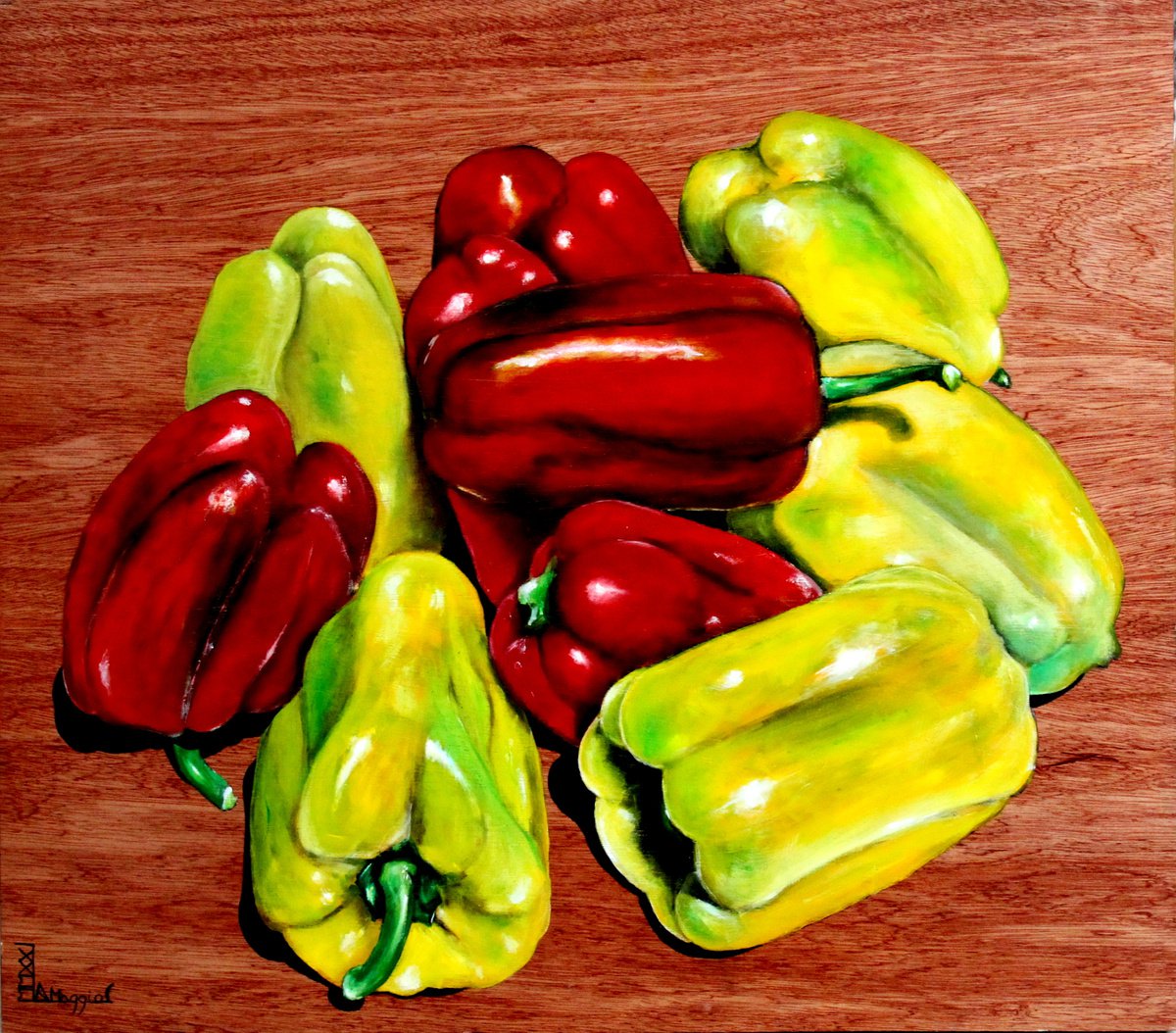 Impressionistic Still Life Oil Painting By Antonio Maggio Carluccio, 27 X 24, Ppp7, Original Artwork