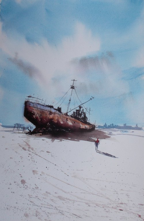 boat stranded 11 by Giorgio Gosti