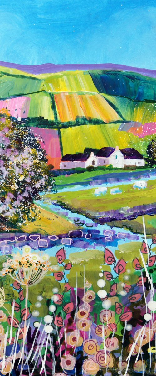Two White Cottages by Julia  Rigby