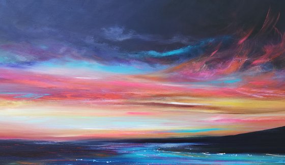 Twilight Blush - seascape, emotional, panoramic