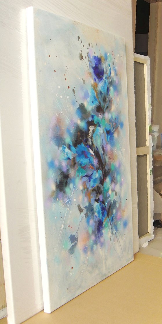 Abstract Floral Blues
