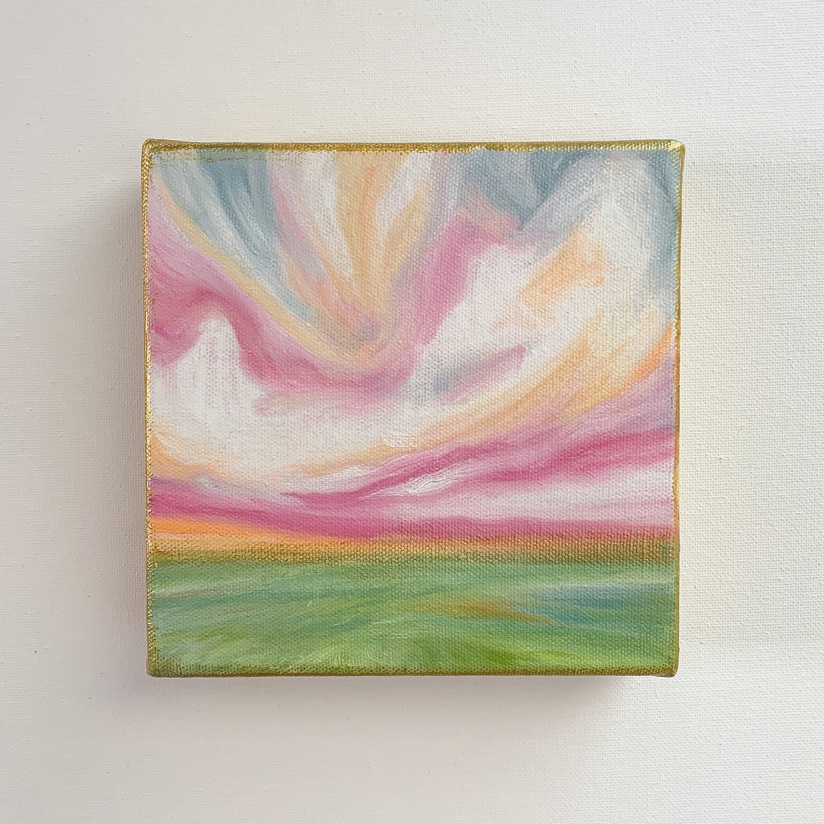 Pink Sky - Mini Landscape Painting in Oil by Elizabeth Moran