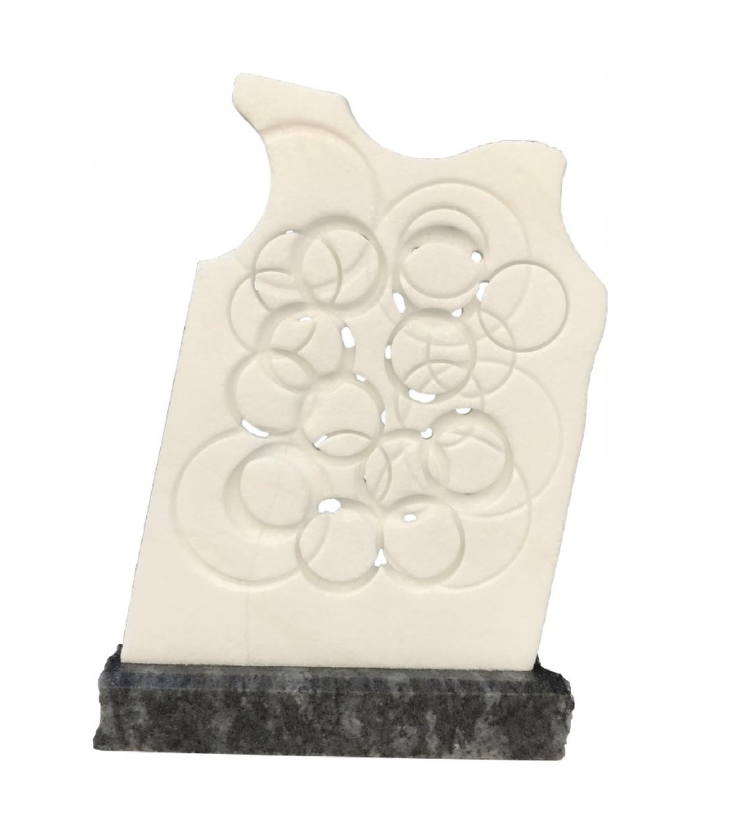 Abstract Stone Sculpture By Ognyan Chitakov, 6 X 7", "Connection Points", Original Artwork