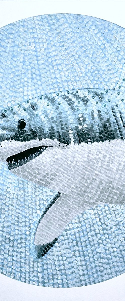 Beaded Great White Shark by Kelsey Emblow