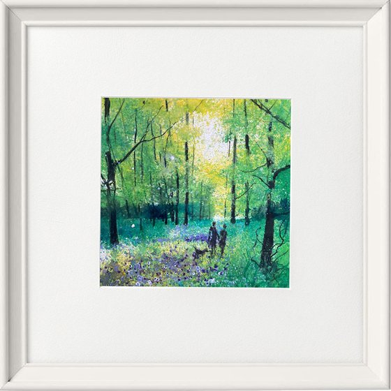 woodland dog walk framed