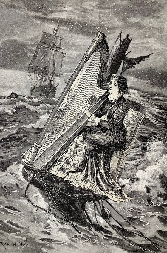 Harp on the wreckage