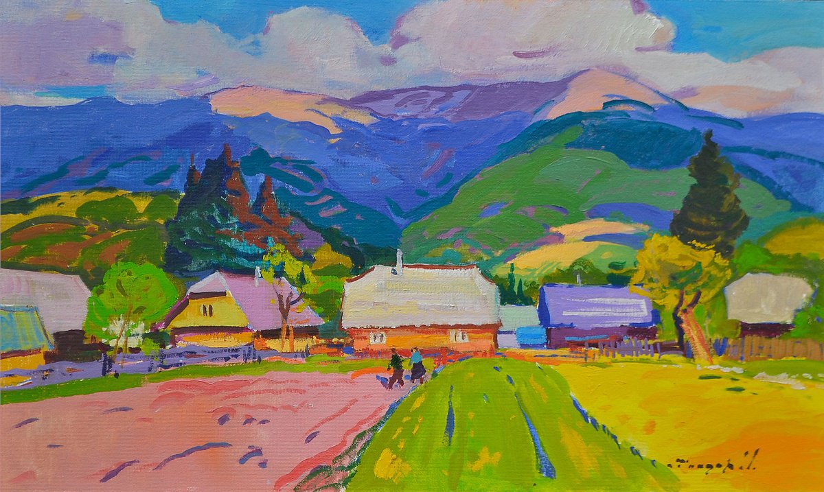 In The Garden By Alexander Shandor, 33 X 22, Artwork For Sale On Artfinder
