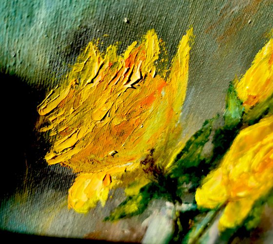 Yellow Roses painting