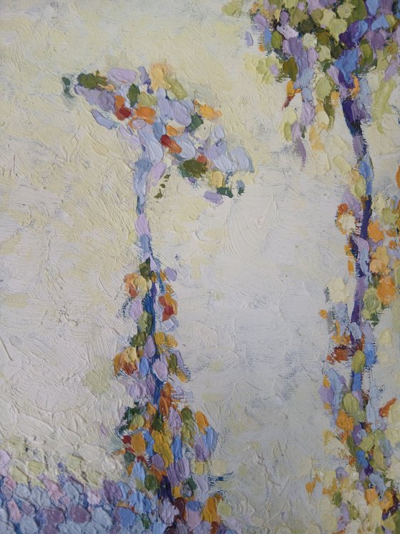 Poplars in the morning sun