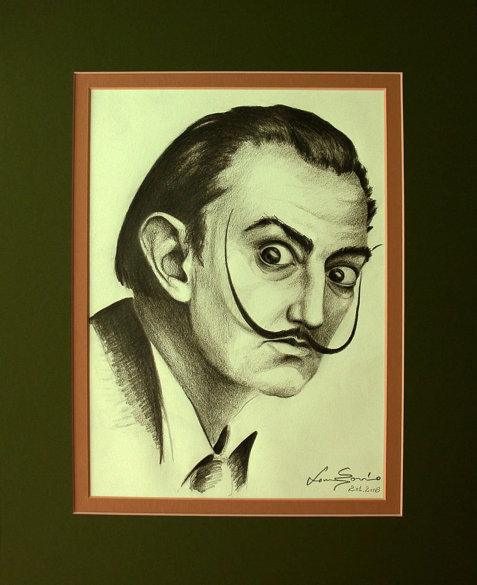 Salvador Dalí Pencil drawing by Laura Şoneriu Artfinder