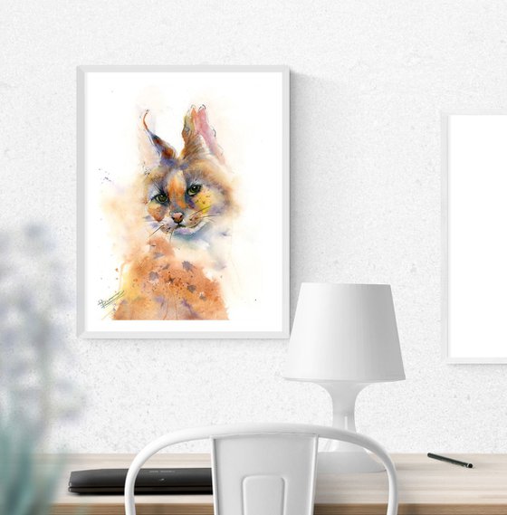 Serval portrait