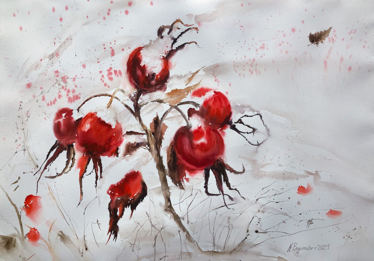 Rosehip berries. Winter stories by Nadezhda Bogomolova