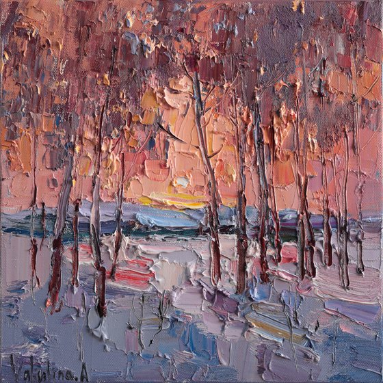 Winter Trees at Sunset