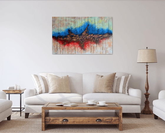 Abstract Elements - Abstract Art On XXL Deep Edge Canvas Ready To Hang