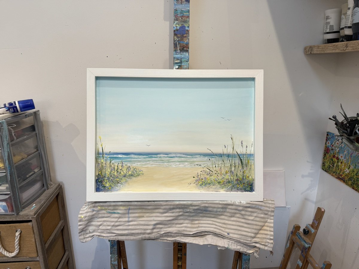 Impressionistic Landscape Acrylic Painting By Emma Sian Pritchard, 24 X 18, A Perfect Meeting Place, Original Artwork