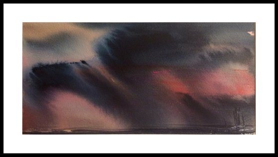 When Sad Skies Suddenly Open I Abstract Seascape I Landscape