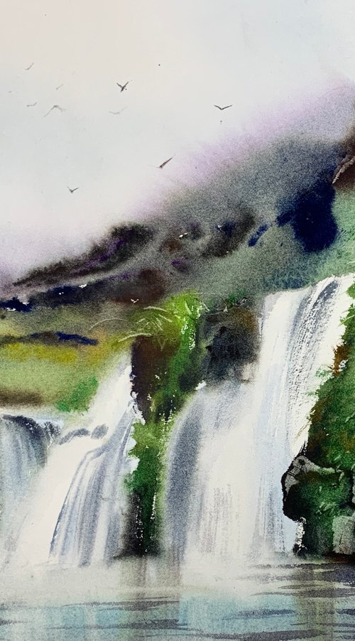 Icelandic Falls by Eugenia Gorbacheva
