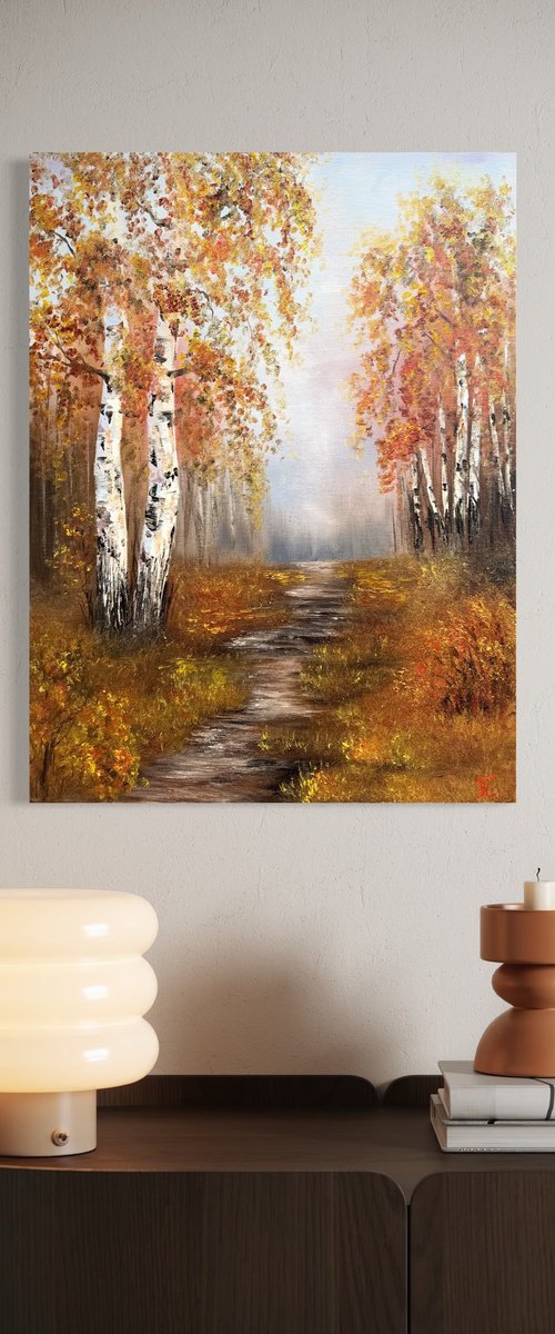 Golden Birches by Tanja Frost