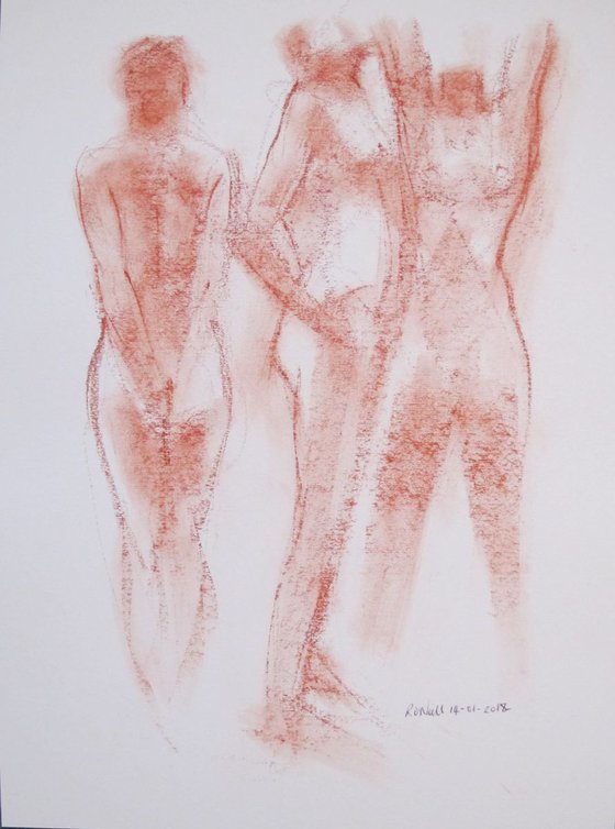 Standing female nude