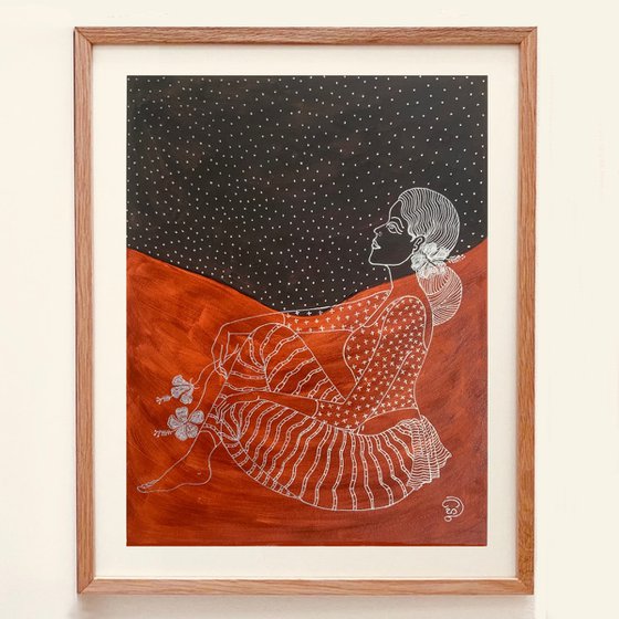 STAR GAZING WITH HIBISCUS