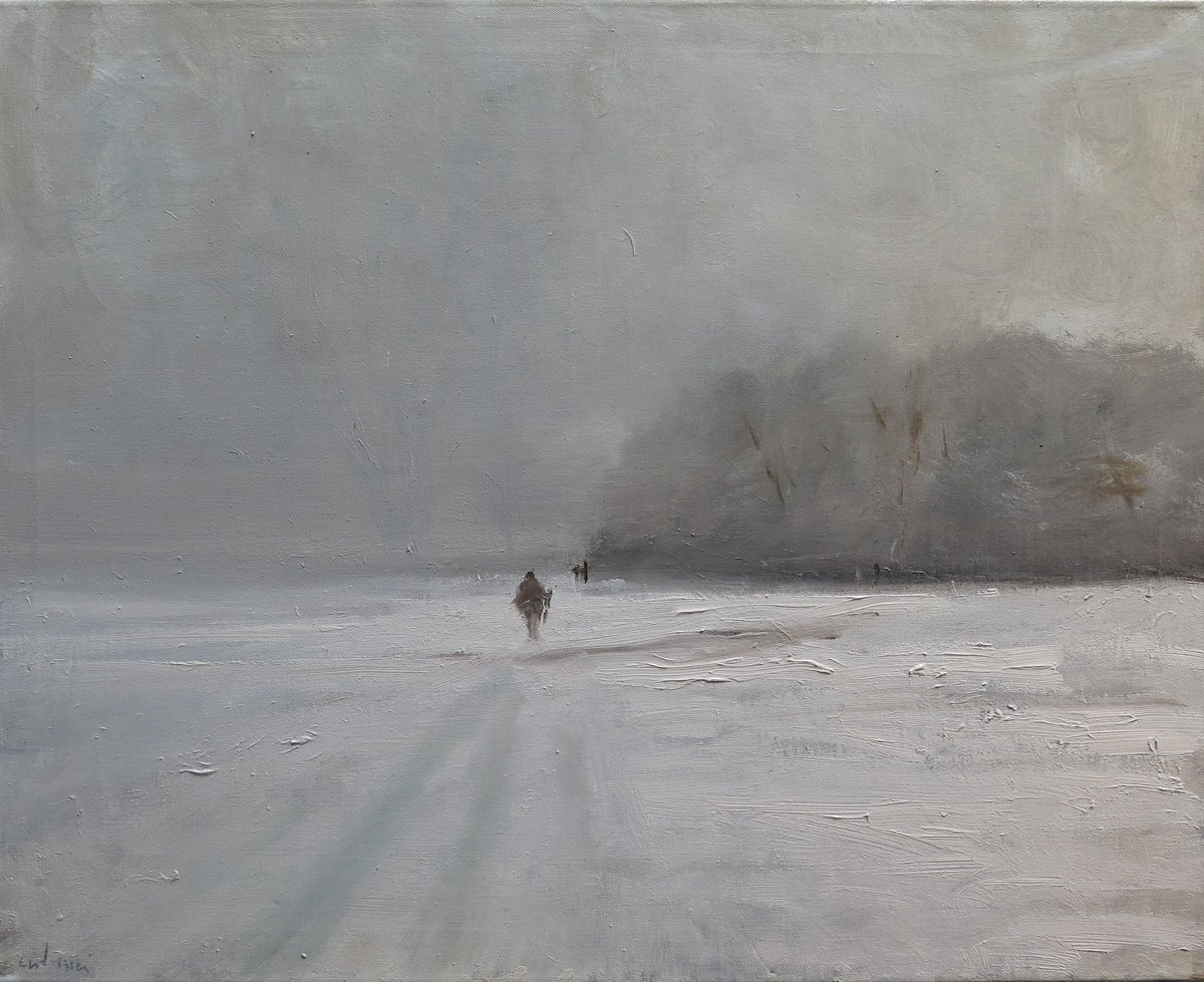 Snow Near York By Malcolm Ludvigsen, 30 X 24, Artwork For Sale On Artfinder