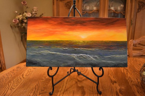 Summers End Seascape paintings Ocean Paintings