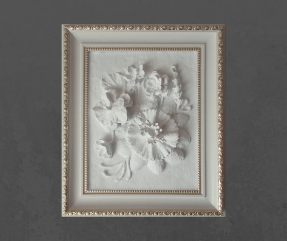 sculptural wall art "Small white No. 3"