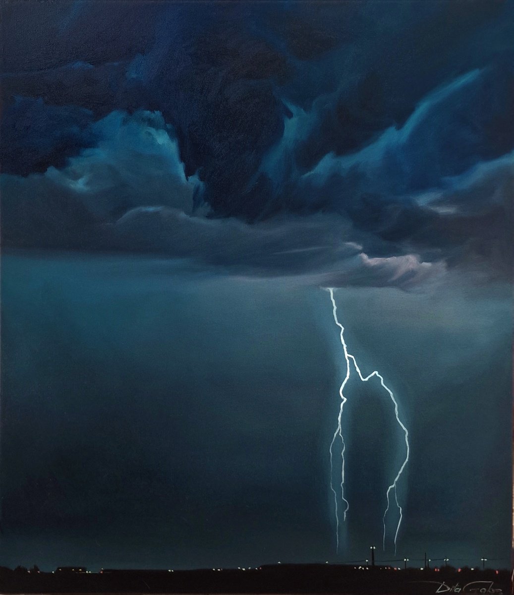 Thunderstorm over the city by Dita Galas