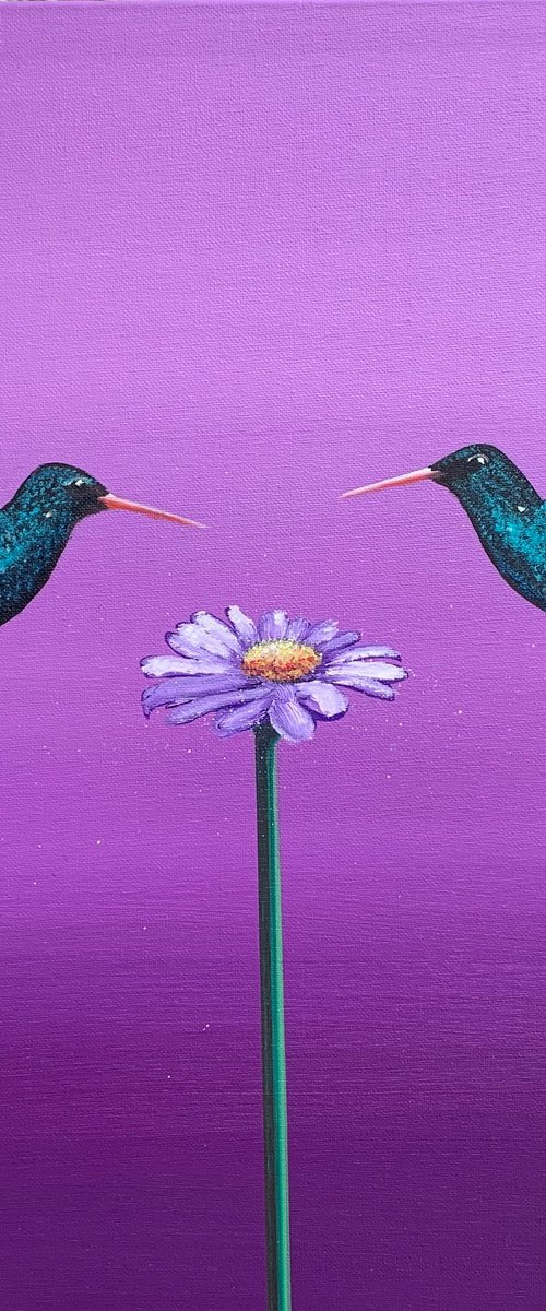 Two Hummingbirds ~ One Love by Laure Bury