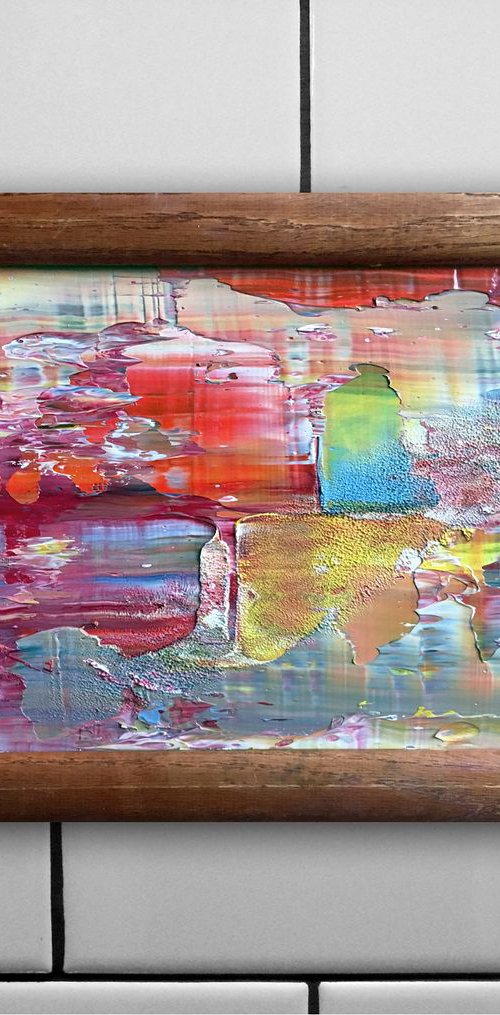 "Ingrained" - FREE SHIPPING to the USA - Original PMS Micro Painting On Glass, Framed - 13 x 10.5 inches by Preston M. Smith (PMS)
