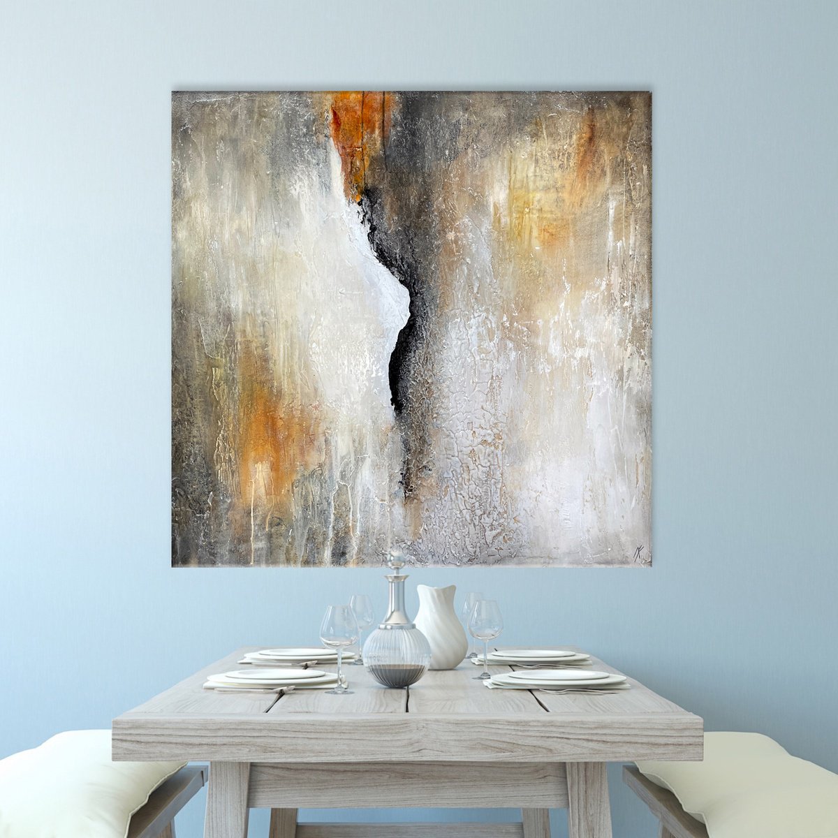 Organic Abstract Painting By Mark De Kievit, 31 X 31", Abstract #4359, Original Artwork