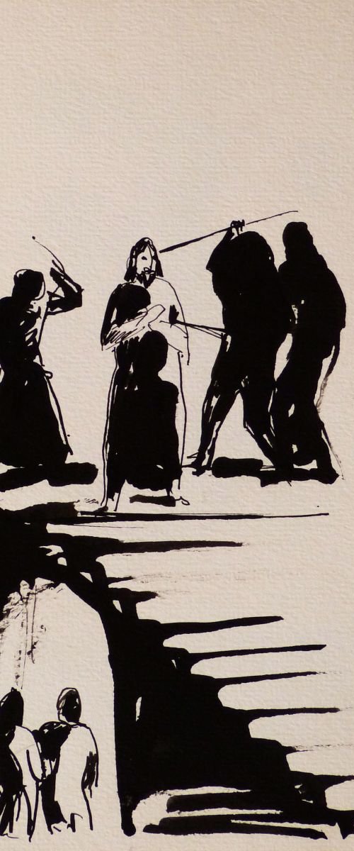 Flagellation, 15x25 cm by Frederic Belaubre