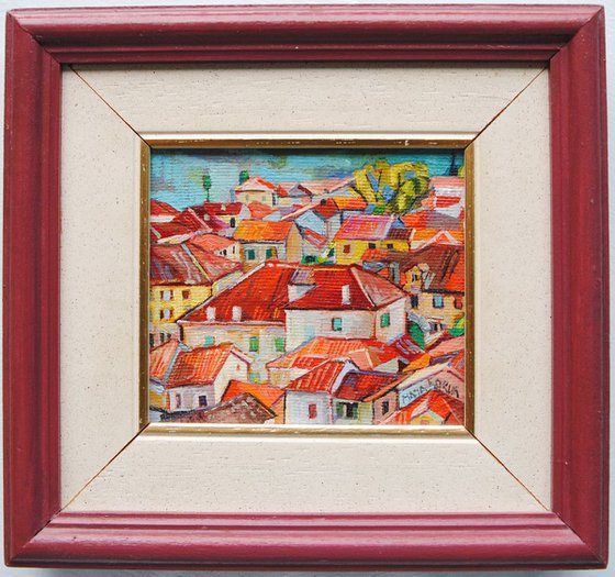 Red roofs III / Miniature