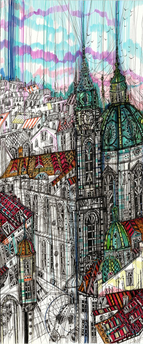 Prague Cityscape by Maria Susarenko