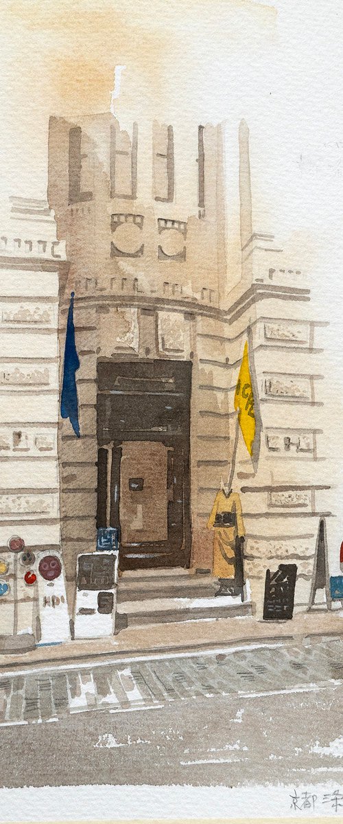 Historic Building Entrance / 20x30cm Sketch by Masato Watanabe