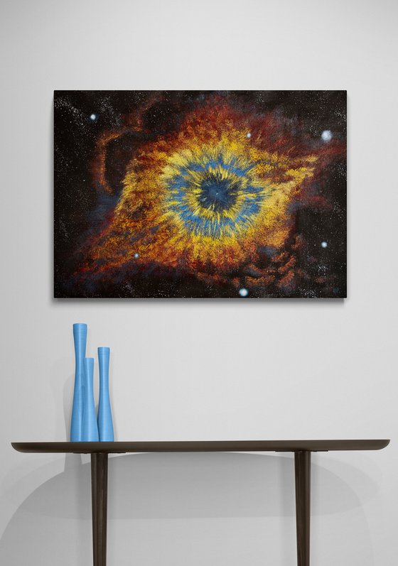 Snail Nebula Vibrant Abstract