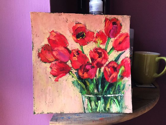 Bouquet of Red Tulips