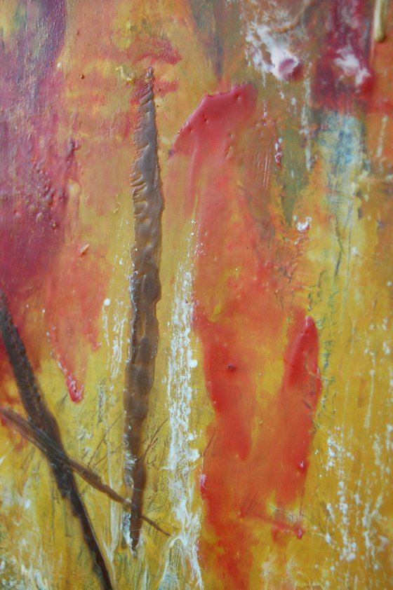 "Bright Days". Encaustic.