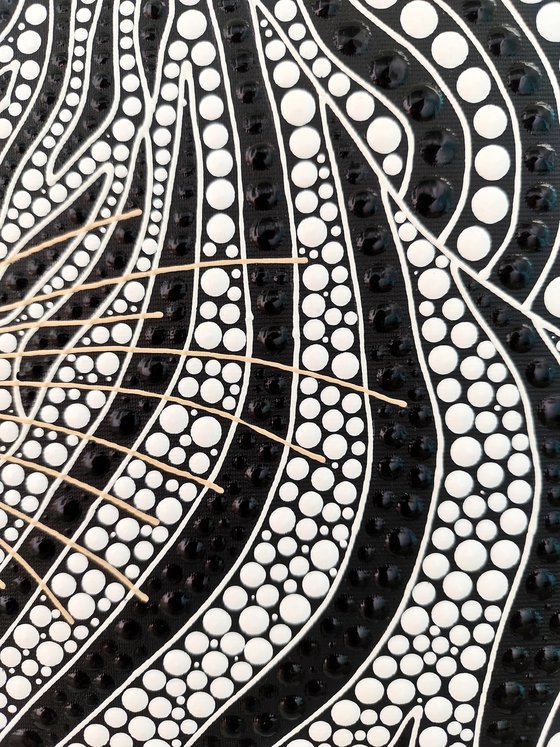 Hypnotic Black and White Tiger