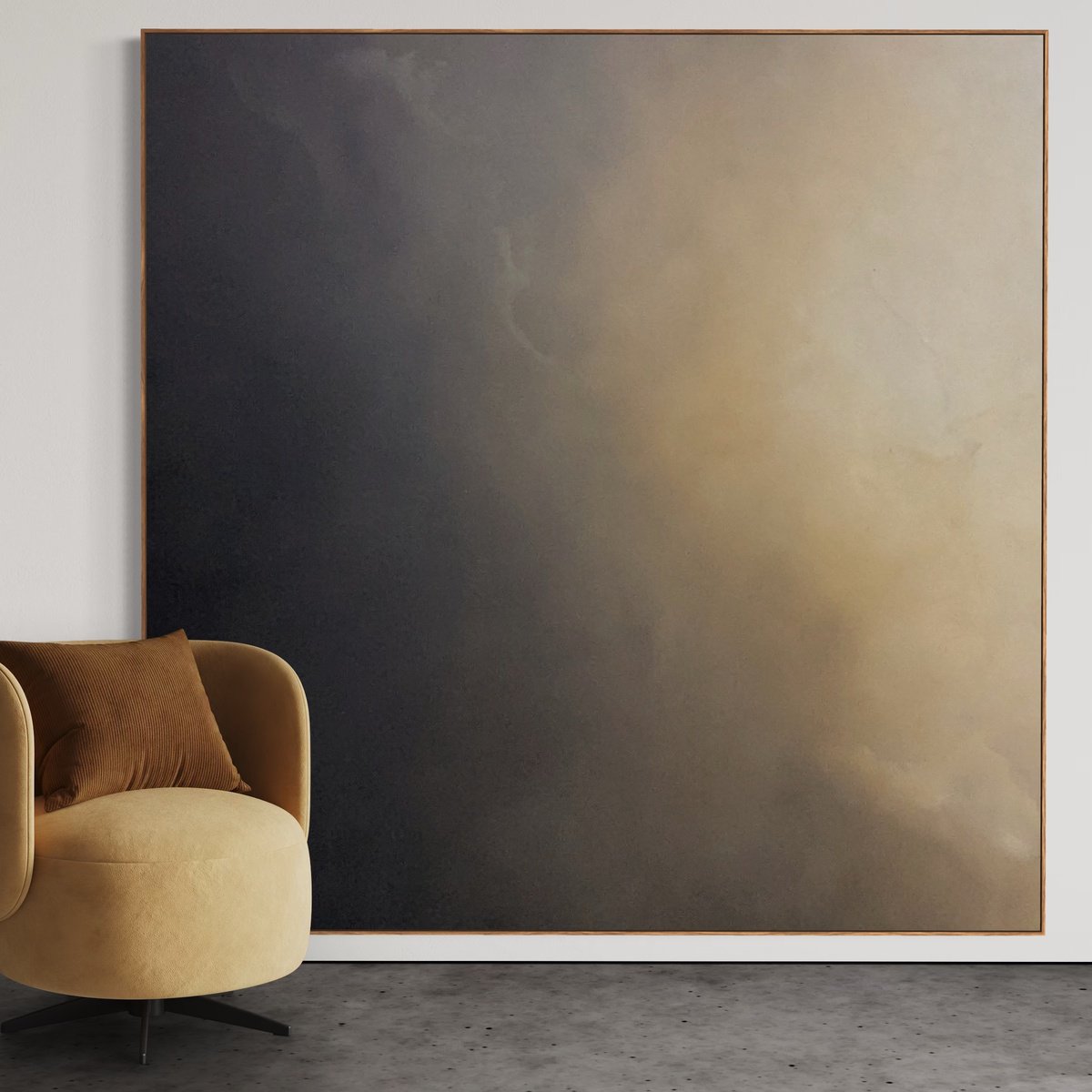 Abstract Acrylic Painting By Gabriela Azar Schreiner, 69 X 69, Astral Horizon, Original Artwork