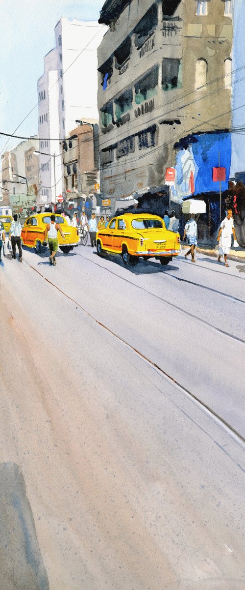 Yellow taxis, Kolkata by Ramesh Jhawar
