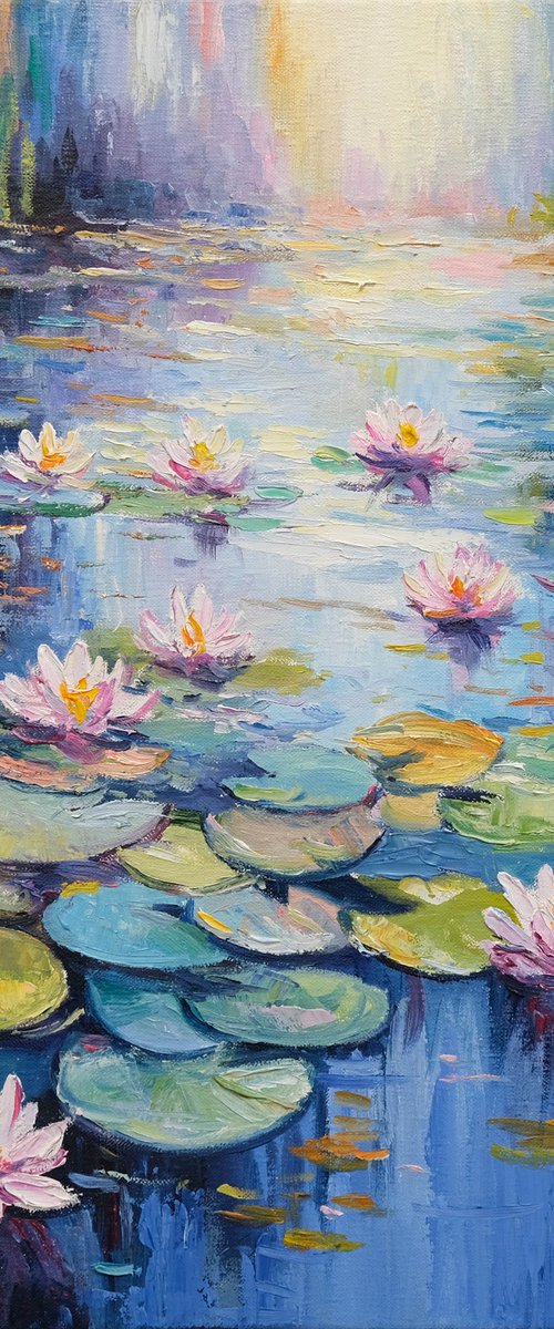 Water Lilies Pond Dreamscape by Behshad Arjomandi