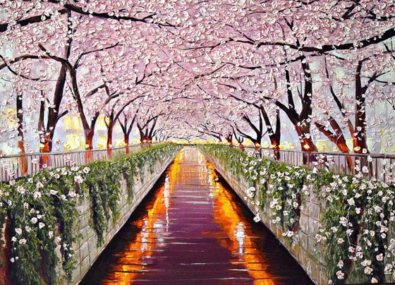 Sakura alley - Commission Art