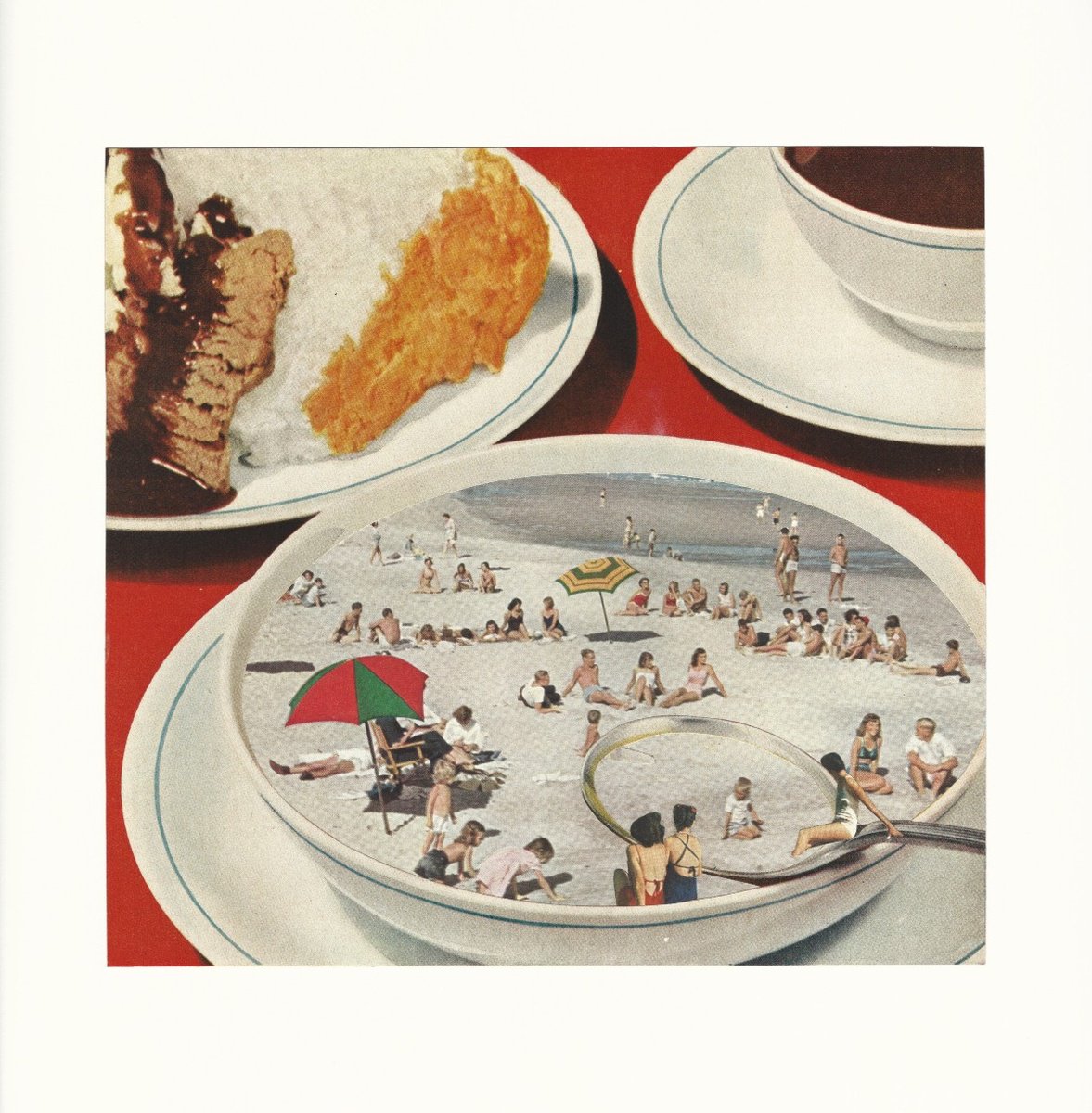 Urban And Pop Collage , Beach Picnic By Paper Draper, 12 X 12, Artwork For Sale On Artfinder