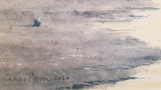 Lone Yacht at Low Tide