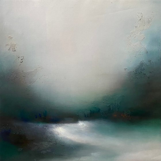 "Blue bay " 40X40 cm by Elena Troyanskaya