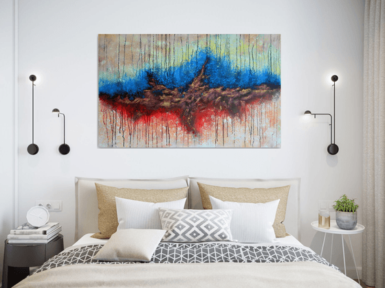 Abstract Elements - Abstract Art On XXL Deep Edge Canvas Ready To Hang