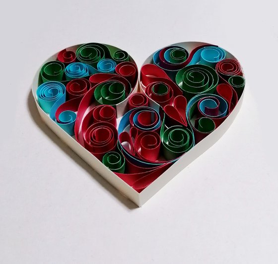 Quilling Colourfull Heart